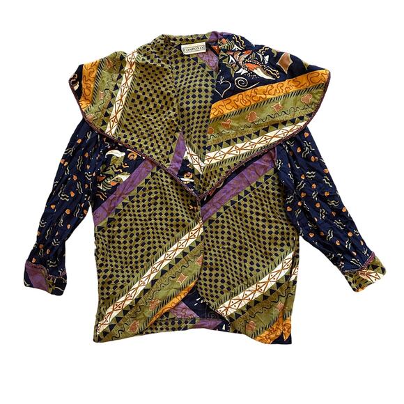 VTG COMPONIX Oversized Collar Jacket Size 8 Art to Wear 90s Whimsygoth Eclectic - Picture 1 of 10